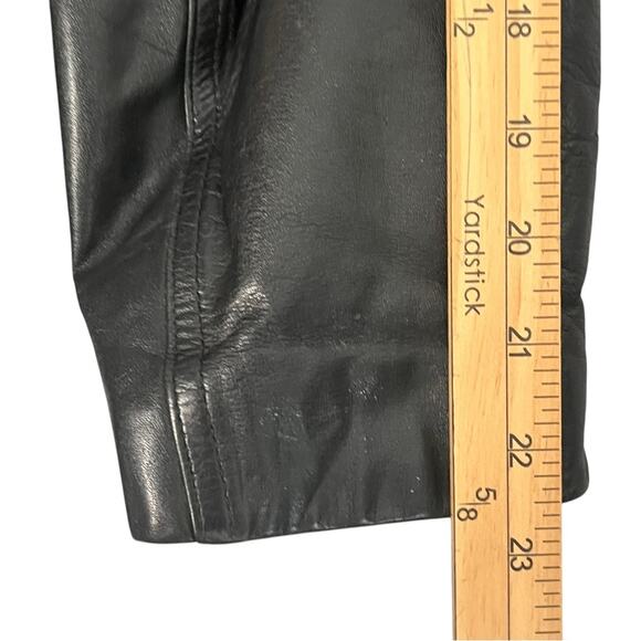 Vintage Wilsons Black Leather Jacket Womens Large Thinsulate Lined Overcoat - Picture 11 of 11